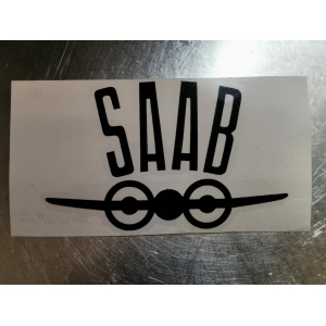 SAAB Aeroplane Logo Decal x2