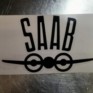 SAAB Aeroplane Logo Decal x2